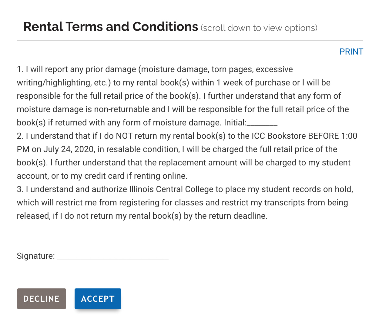 Rental Terms and Conditions