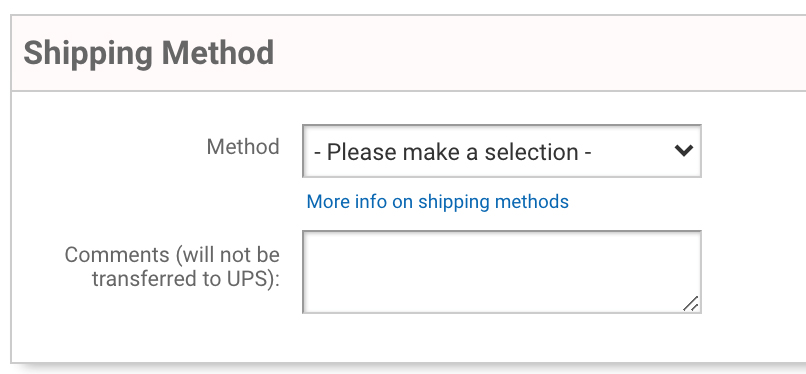 Shipping Method