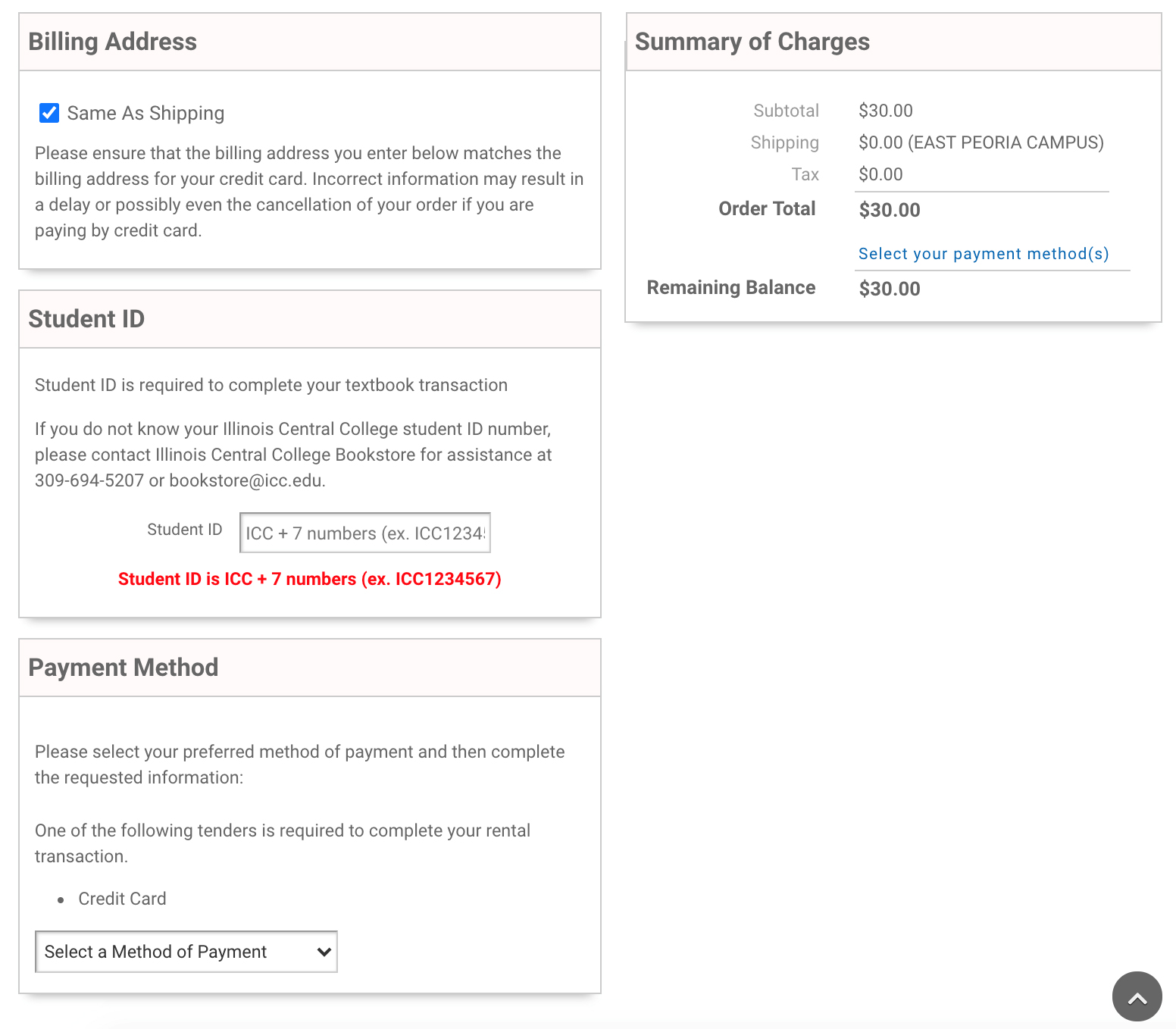 Payment Information