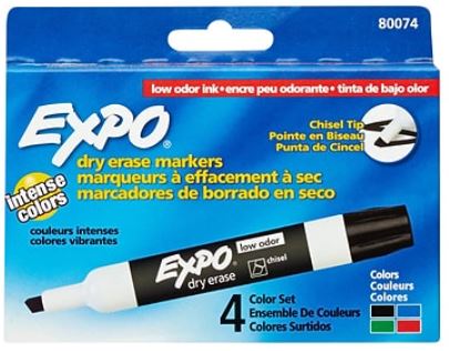 Dry Erase Markers, Asst Colors, Thick