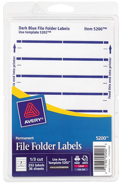 Label, File Folder, Dark Blue