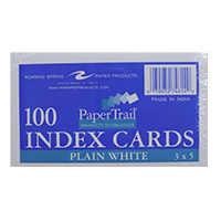 Index Cards, Blank, 3 X 5