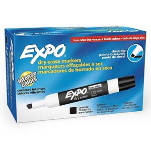 DRY ERASE MARKERS, BLACK, THICK