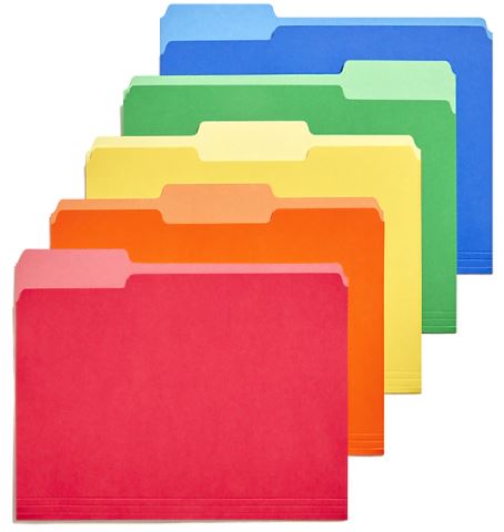 File Folder, Letter, Asst Colors