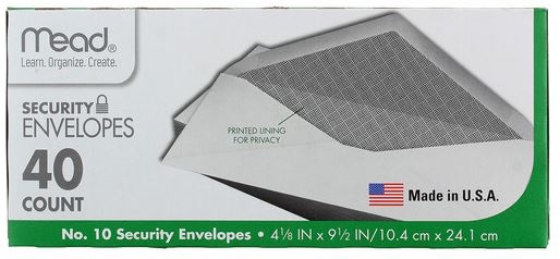Envelopes, Security, #10