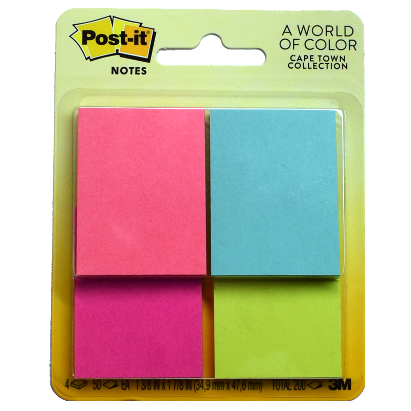 Notes Self Stick Post It 4 Color Pack (SKU 10320044190)