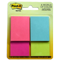Notes Self Stick Post It 4 Color Pack