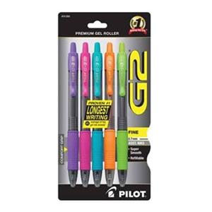 Pen Pilot G2 Fashion Colors 5 Pk