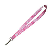 Lanyard Spirit Products Pink Quatrefoil With White Icc