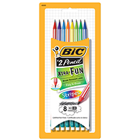 Pencil Bic Xtra Fun Stripes 8 Pk