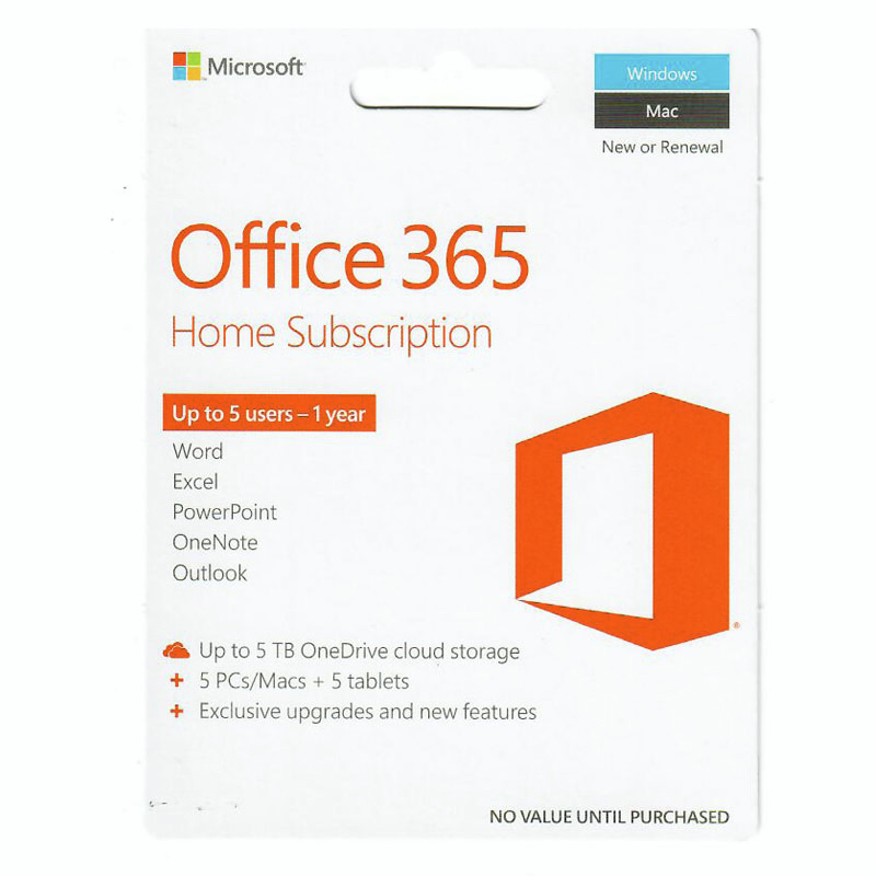 Ms Office 365 Home 1 Yr $99