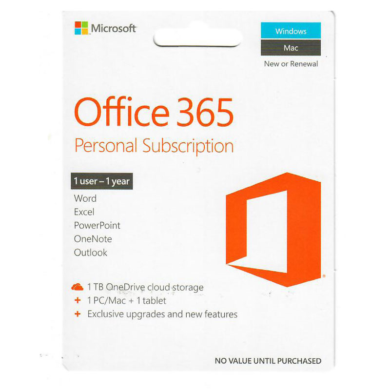 Ms Office 365 Personal 1 Yr $69.99