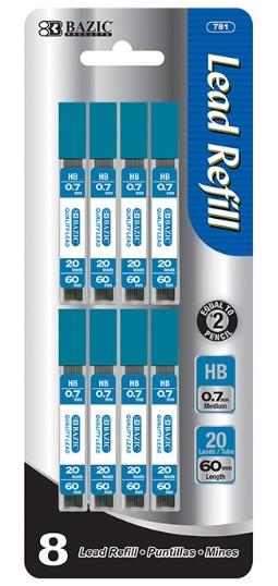 PENCIL LEAD 0.7 8PK