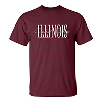 Tshirt Illinois On Script Central College