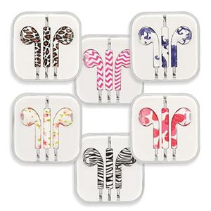 Headphones Ear Buds Patterned Assorted