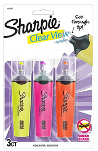 Highlighter 3 Pk Clearview