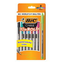 Pen Bic Cristal Assorted Colors 8 Pk