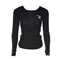 Tshirt Long Sleeve Ladies Henley Button Up