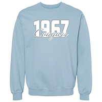 SWEATSHIRT CREW COUGARS OVER 1967