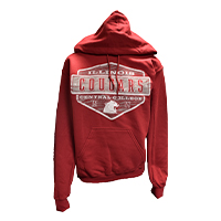 SWEATSHIRT HOODED COUGARS ILLINOIS CC 1967 COUGARHEAD