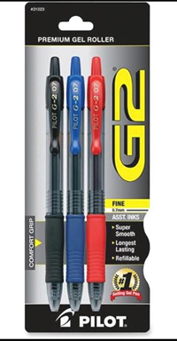 Pen Pilot G2 Business Colors 3 Pk