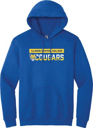 SWEATSHIRT HOODED SPLIT COLOR COUGARS WITH FACE