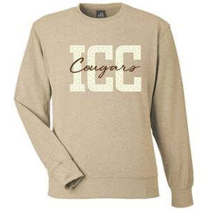 SWEATSHIRT CREW ICC FAUX APPLIQUE