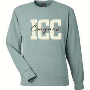 SWEATSHIRT CREW ICC FAUX APPLIQUE
