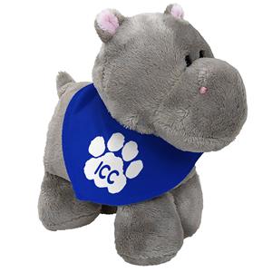 Stuffed Animal Hippo W/Scarf Mascot Factory