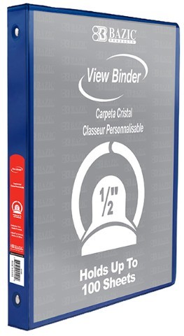 BINDER 1/2 INCH VIEW BAZIC-SPECIFY COLOR IN COMMENTS (10522349199) BINDER 1/2 INCH VIEW BAZIC-SPECIFY COLOR IN COMMENTS