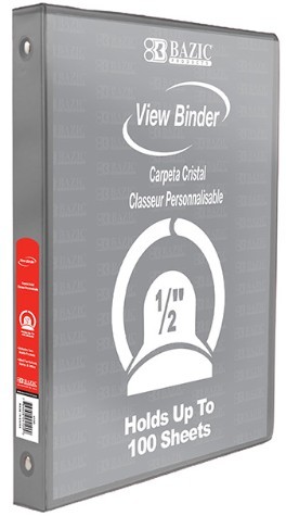BINDER 1/2 INCH VIEW BAZIC-SPECIFY COLOR IN COMMENTS (10522349199) BINDER 1/2 INCH VIEW BAZIC-SPECIFY COLOR IN COMMENTS