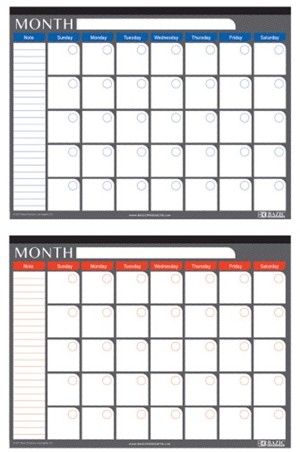 Calendar 17 X 22 12 Month Undated