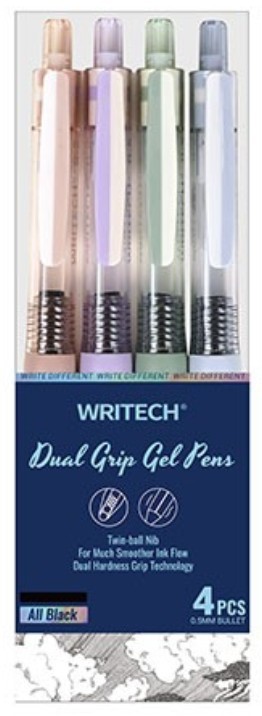 Pen Writech Dual Grip 4Pk