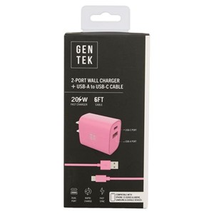 CHARGER DUAL WALL AND CABLE TYPE C ASST