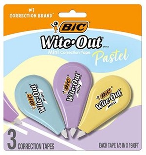 Correction Tape Bic Mini Pastel