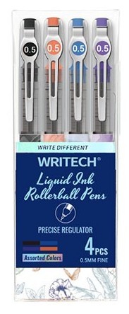 Pen Writech Swirl Barrel 4Pk