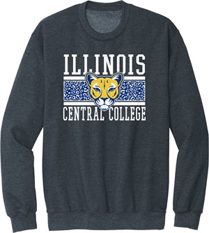 Sweatshirt Crew Cougar On Leopard Stripe